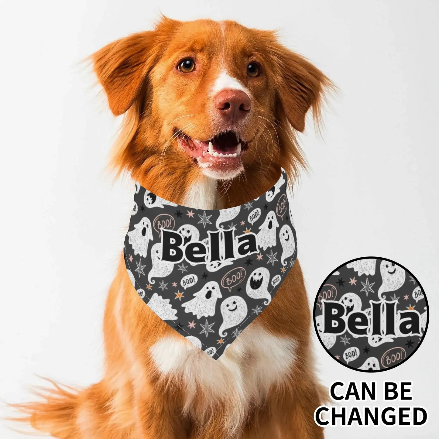 Boo - tifully Spooky Personalized Pet Bandana!" 👻🐾 - Print Your Paws