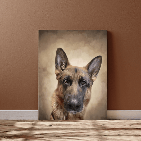 Customized Canvas Pet Art - Portrait Style - Print Your Paws