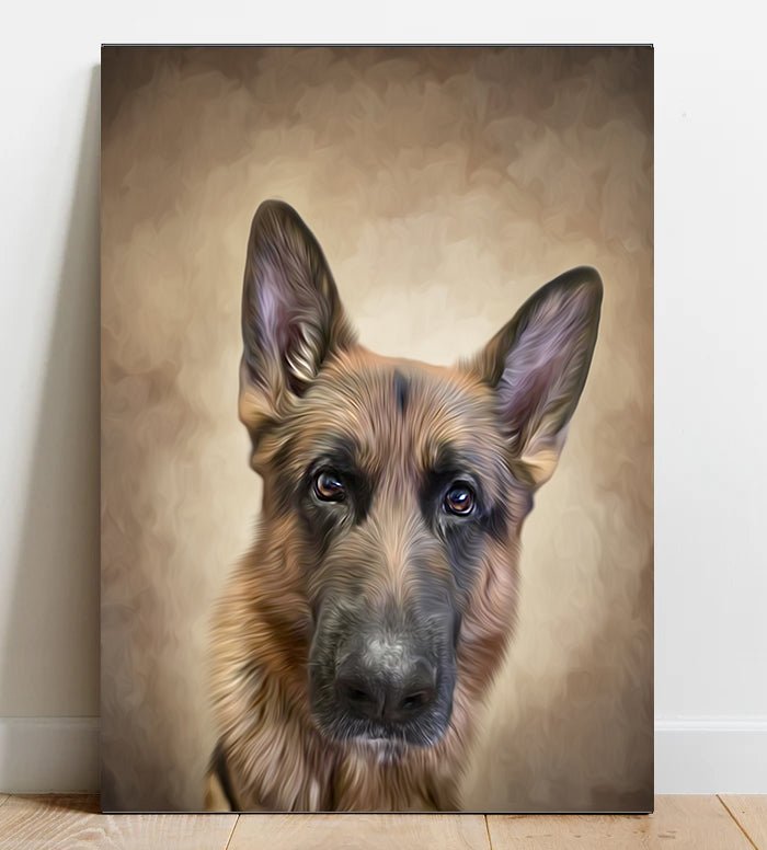 Customized Canvas Pet Art - Portrait Style - Print Your Paws