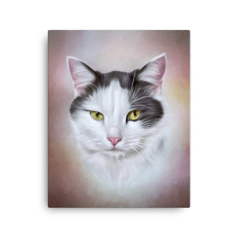 Custom Canvas Pet Art - Portrait - Print Your Paws