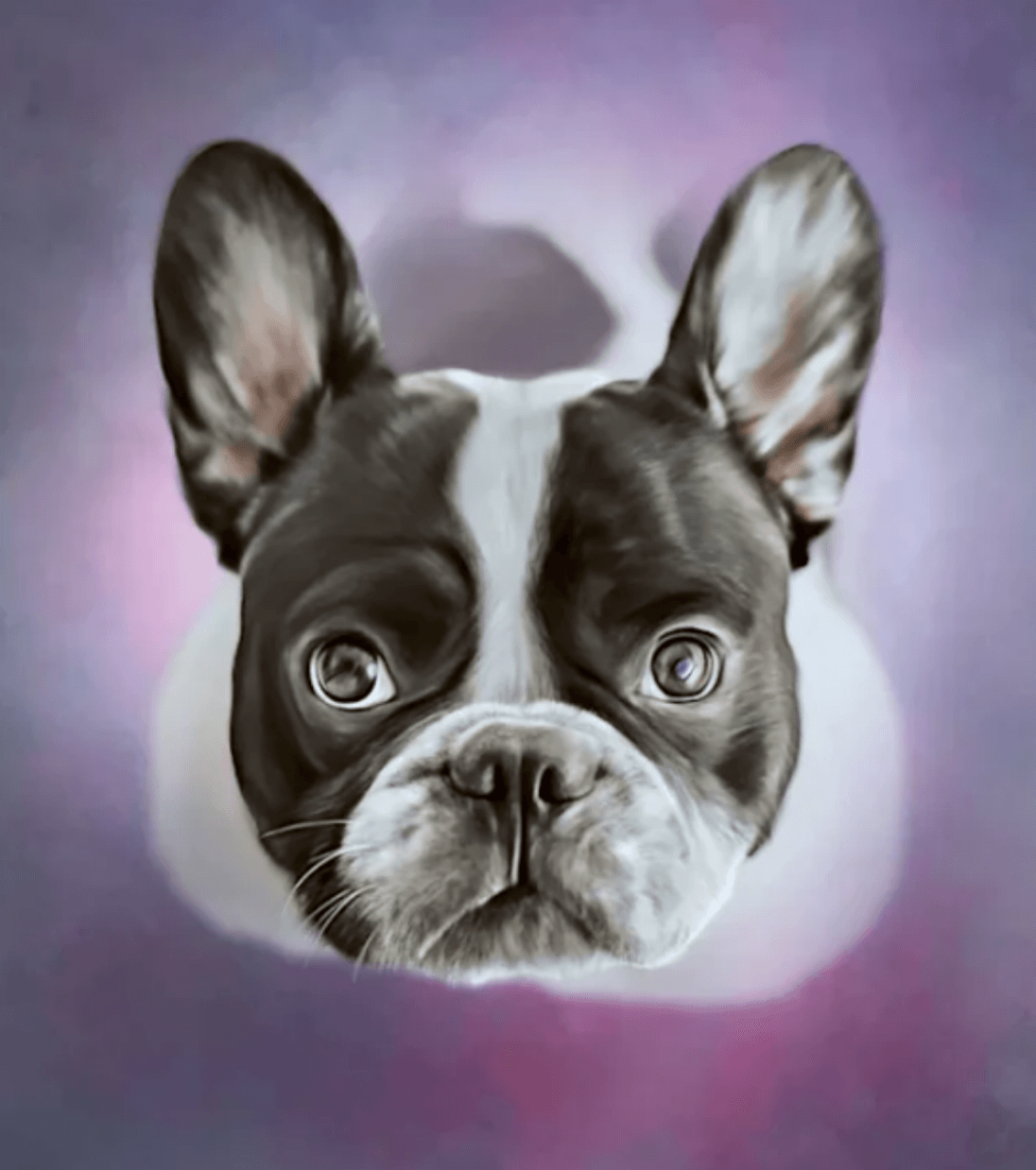 Custom Canvas Pet Art - Portrait - Print Your Paws