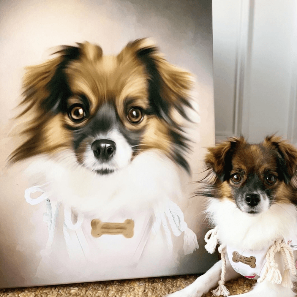 Custom Canvas Pet Art - Yearbook - Print Your Paws